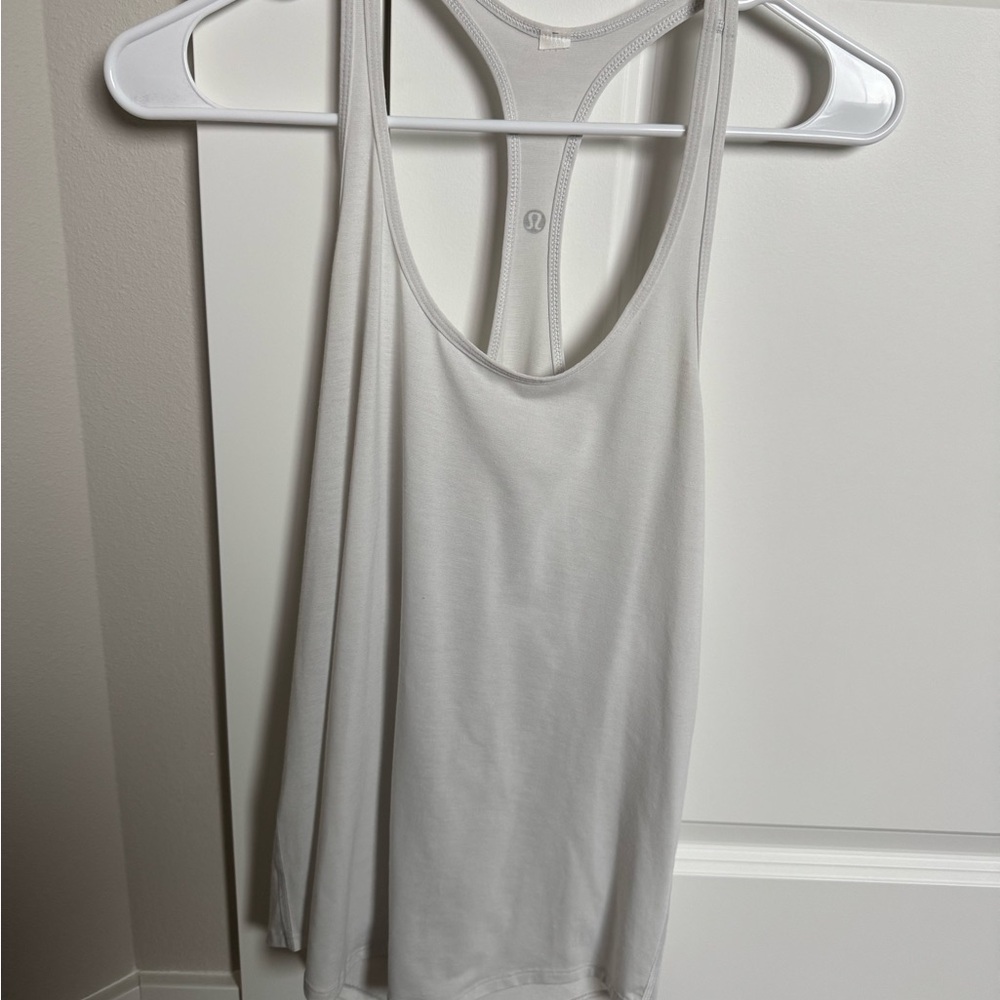 Lululemon White Racerback Tank Top